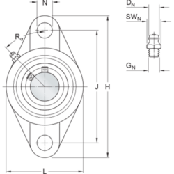 Rodamiento con soporte UCFL 204